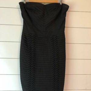 Strapless black dress